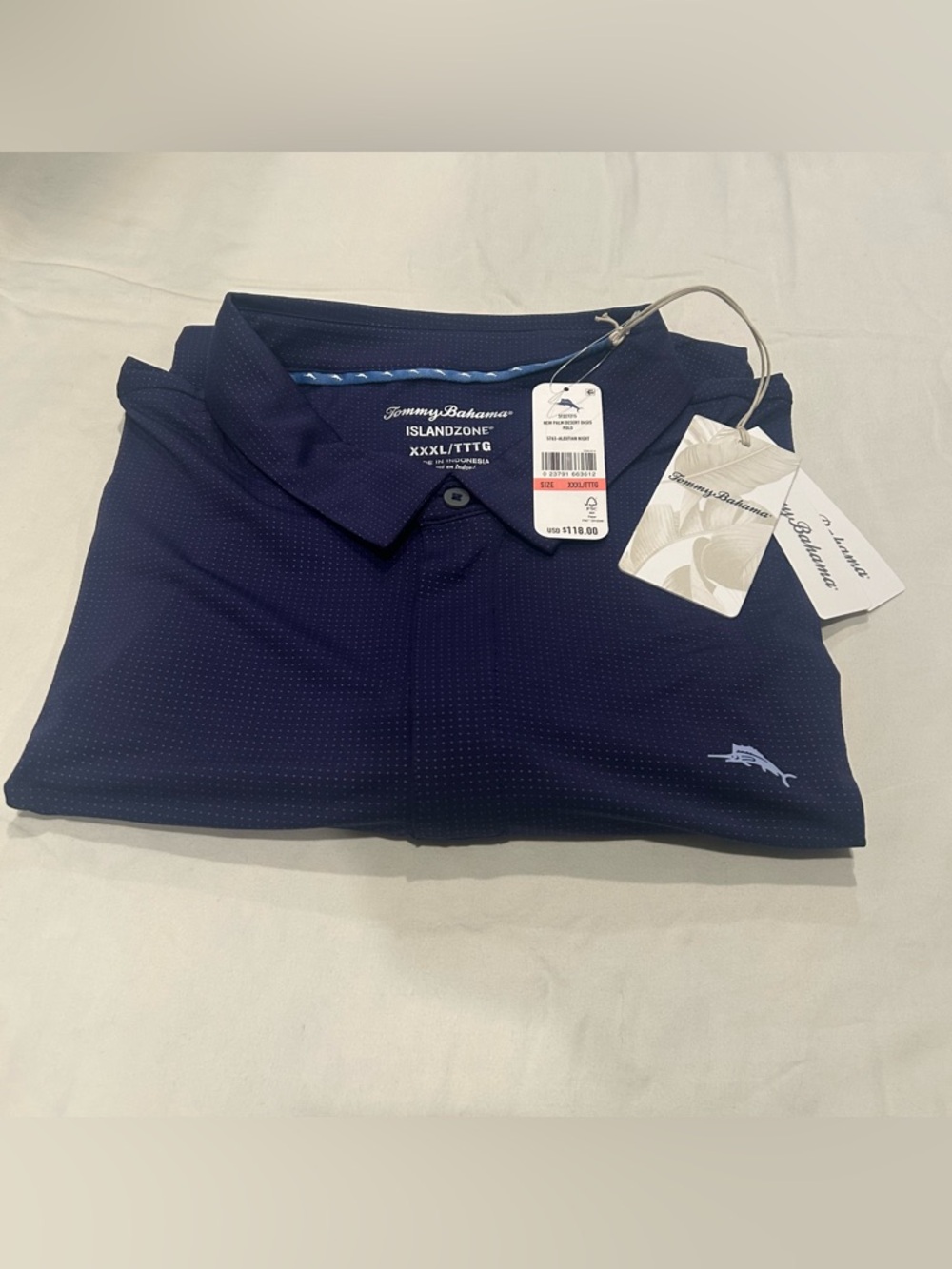 Tommy Bahama IslandZone Palm Desert Oasis Polo Aleutian Night 3XL NWT